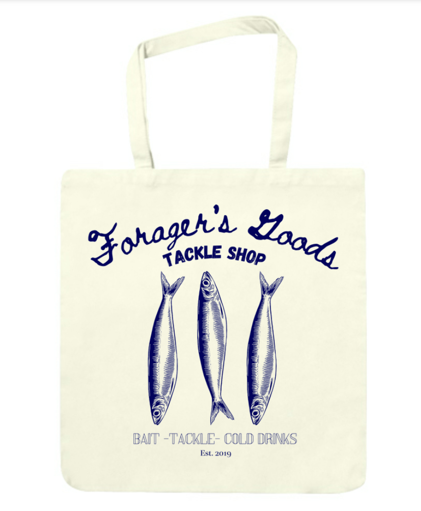 "Forager's Bait & Tackle" 100% Cotton Canvas Tote Bag