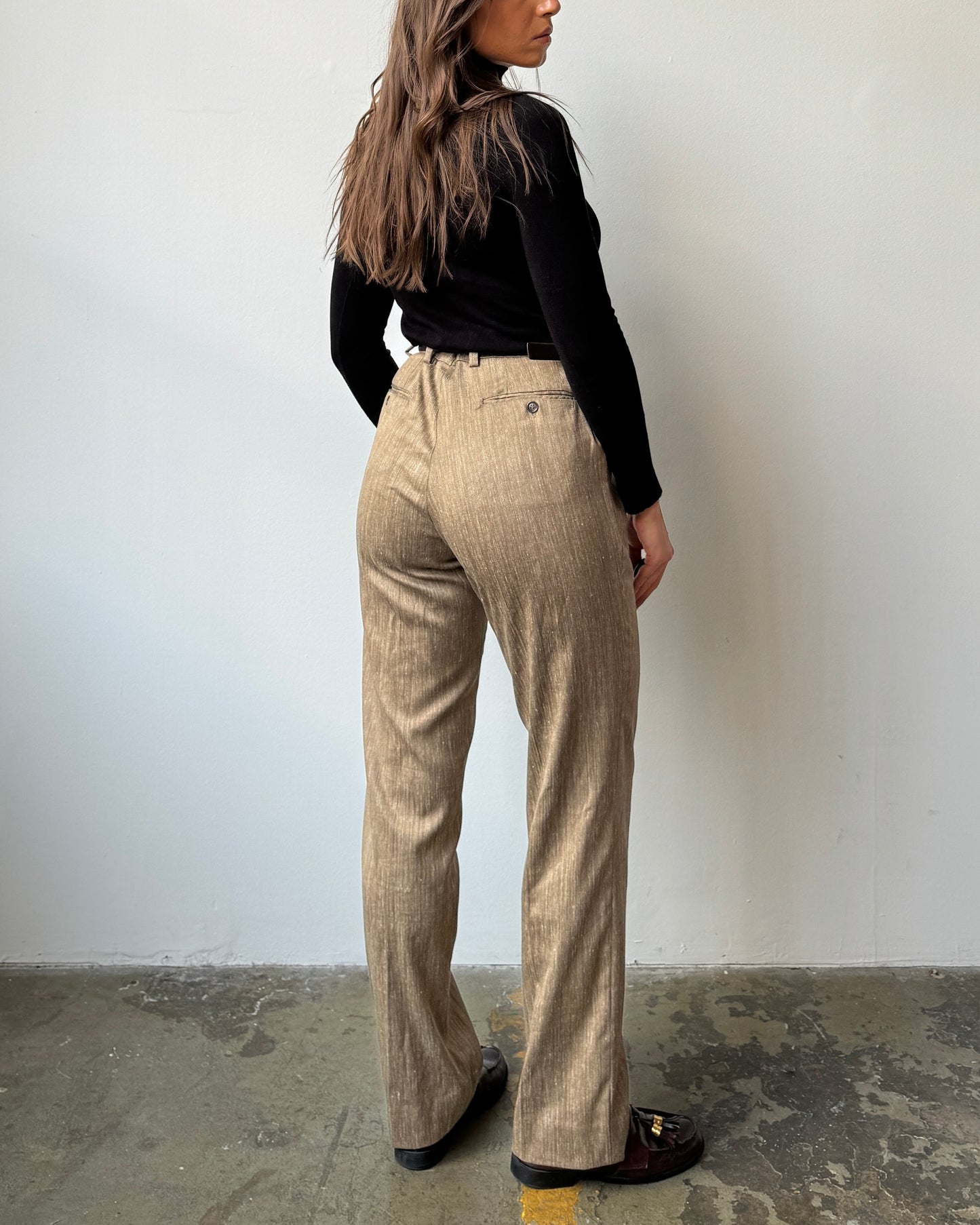 70's Neutral High Waist Slack - 8