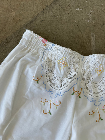 Rose Garden Embroidered Pants-S/M