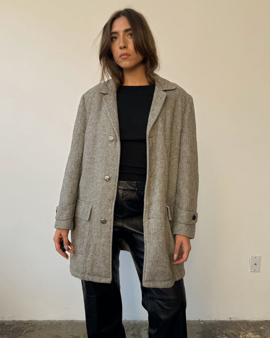 Sears Roebuck Light Grey Peacoat - L