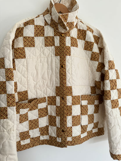 Handmade Neutrals Quilt Coat- S/M