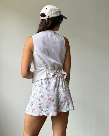 80's Floral 100% Cotton Short- S/M