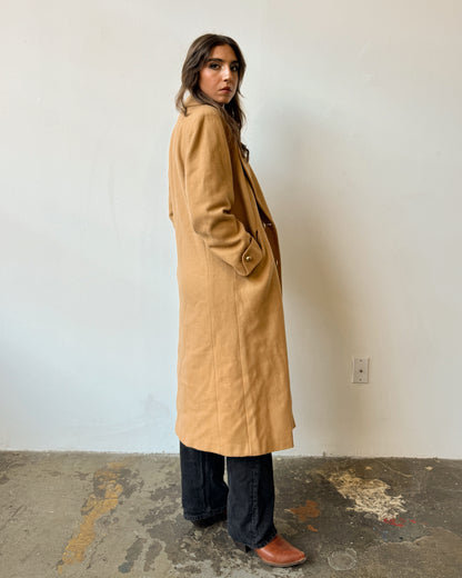 Camel Wool Blend Overcoat - XS/S