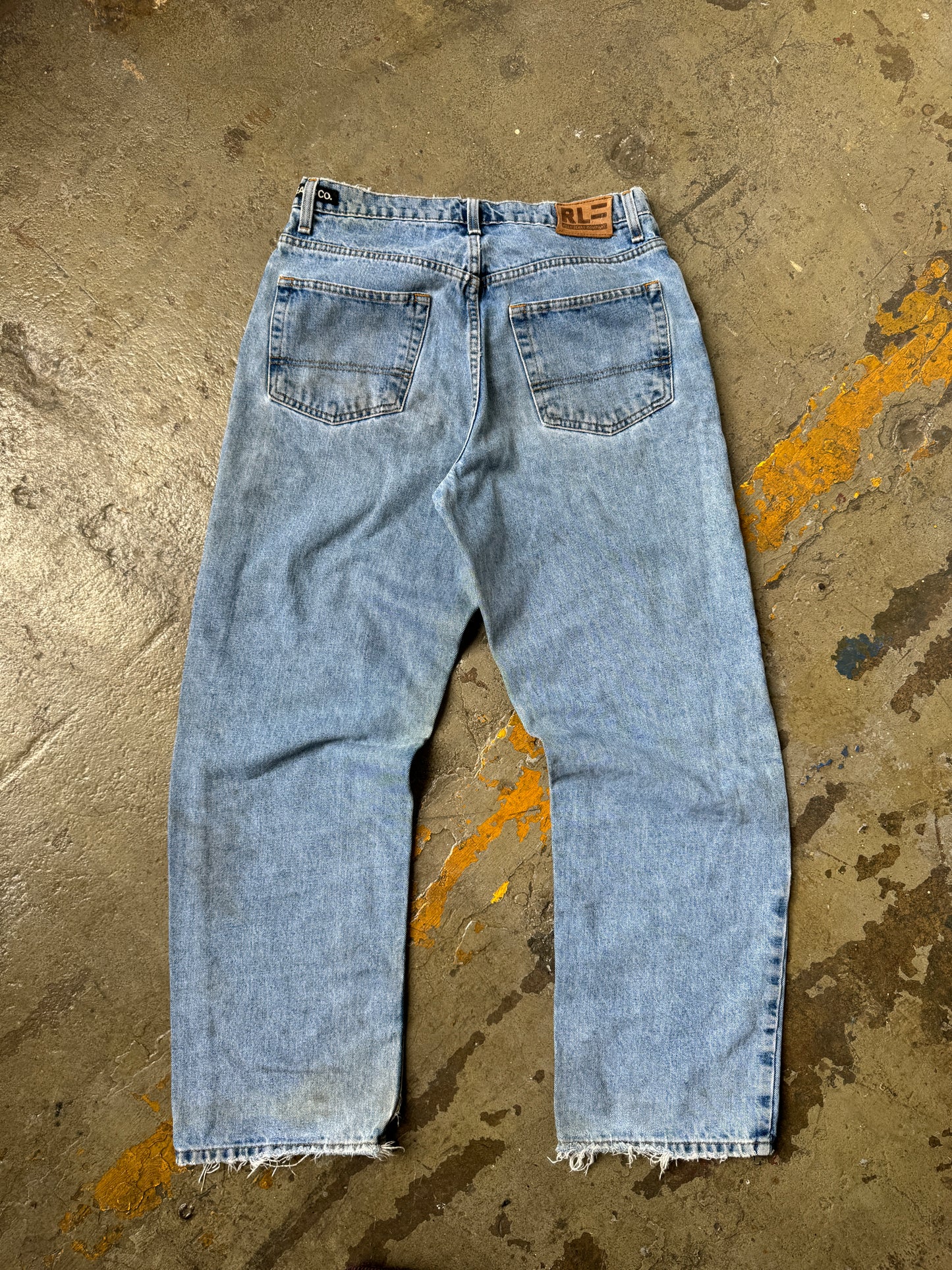 90's Thrashed Ralph Lauren Polo Jeans Co "67" Loose Fit Jeans - 30x30