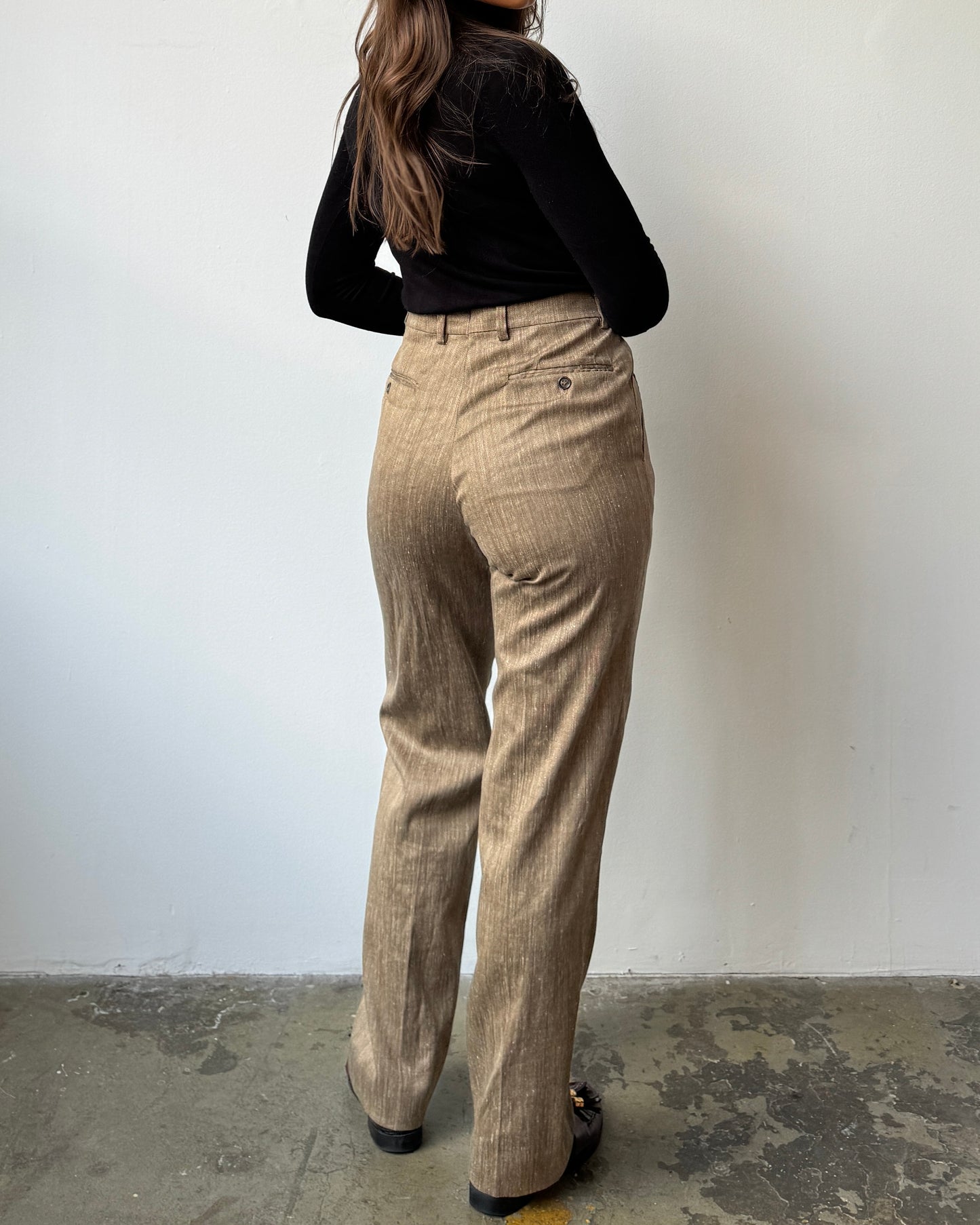 70's Neutral High Waist Slack - 8