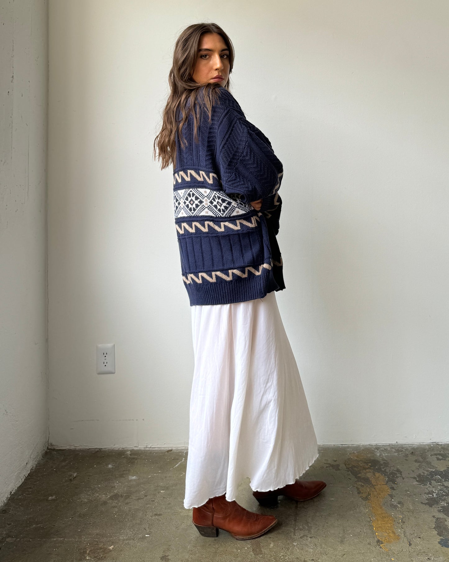 90's 100% Cotton Oversized Cardigan- XL