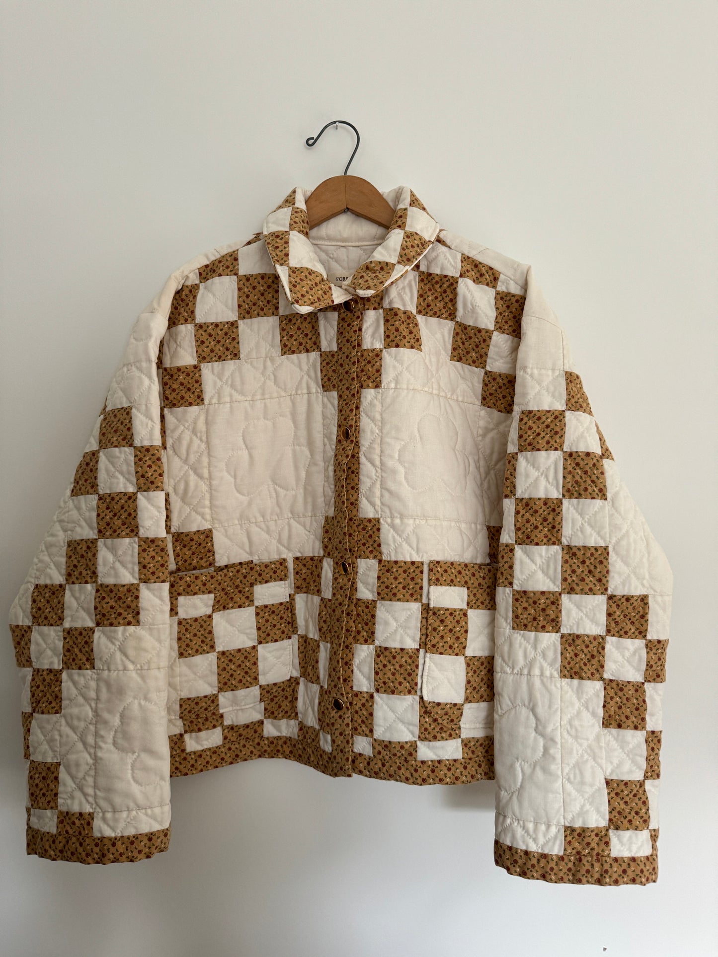 Handmade Neutrals Quilt Coat- S/M