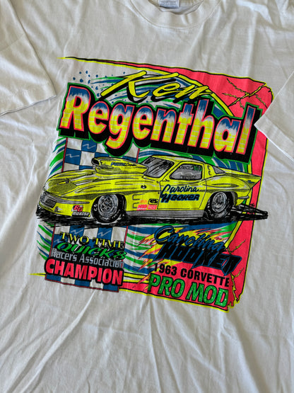 Neon Racecar Graphic T-Shirt-XXL