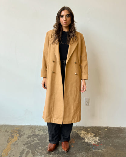 Camel Wool Blend Overcoat - XS/S