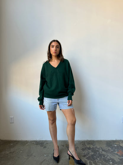 70’s 100% Cashmere V-Neck Sweater - XL