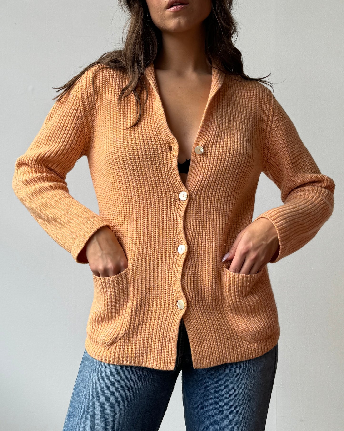 Orange Sorbet Knit Cardigan- M