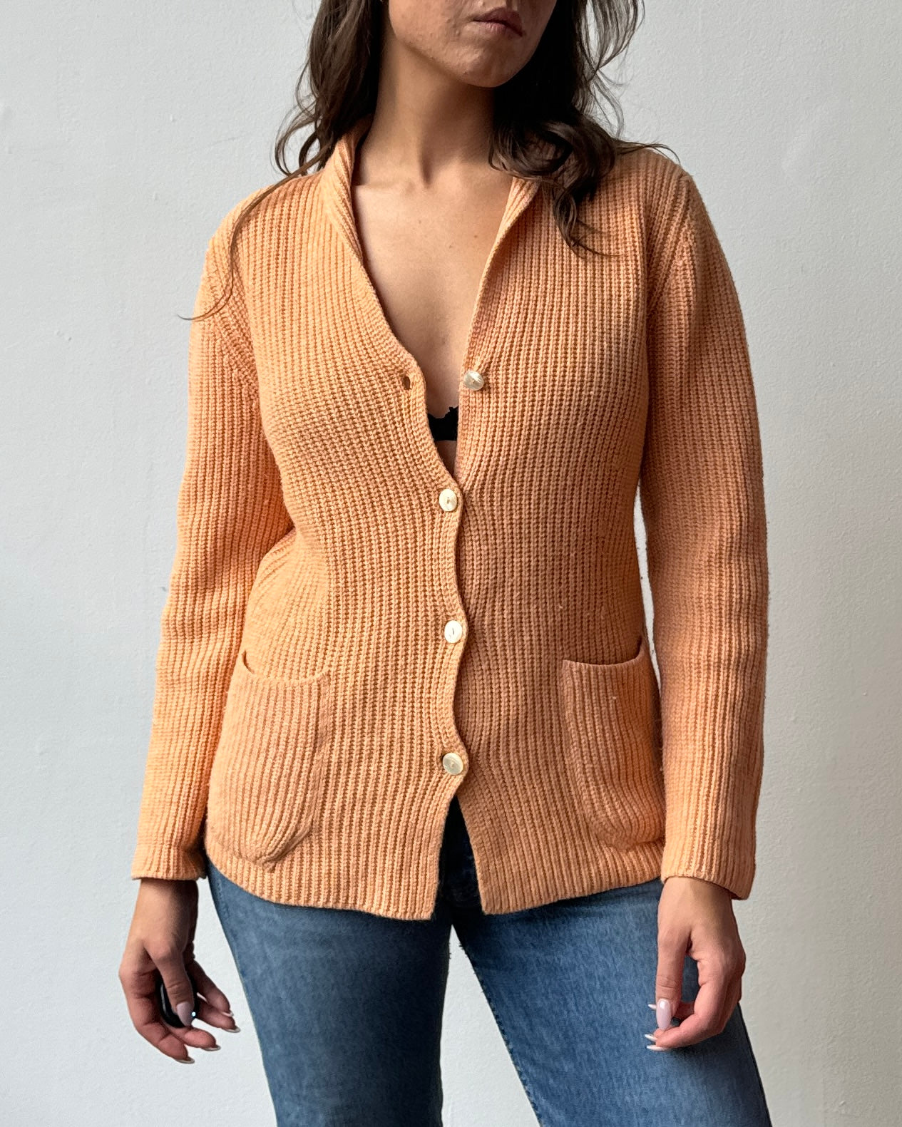 Orange Sorbet Knit Cardigan- M