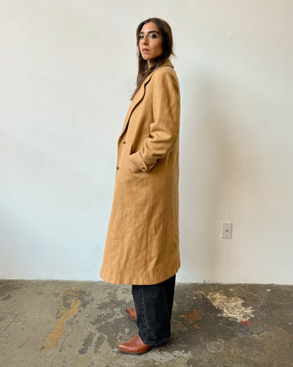 Camel Wool Blend Overcoat - XS/S