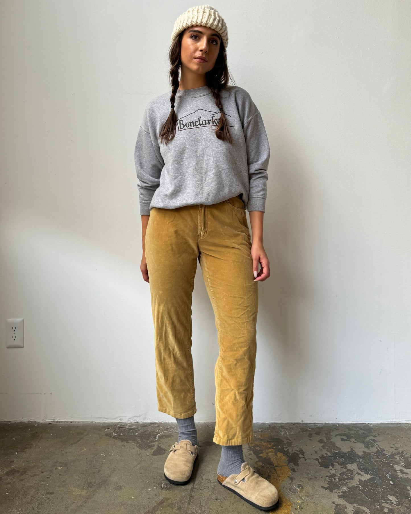 90's GAP Goldenrod Velvet High Rise Cropped Pant - Curvy 4/6