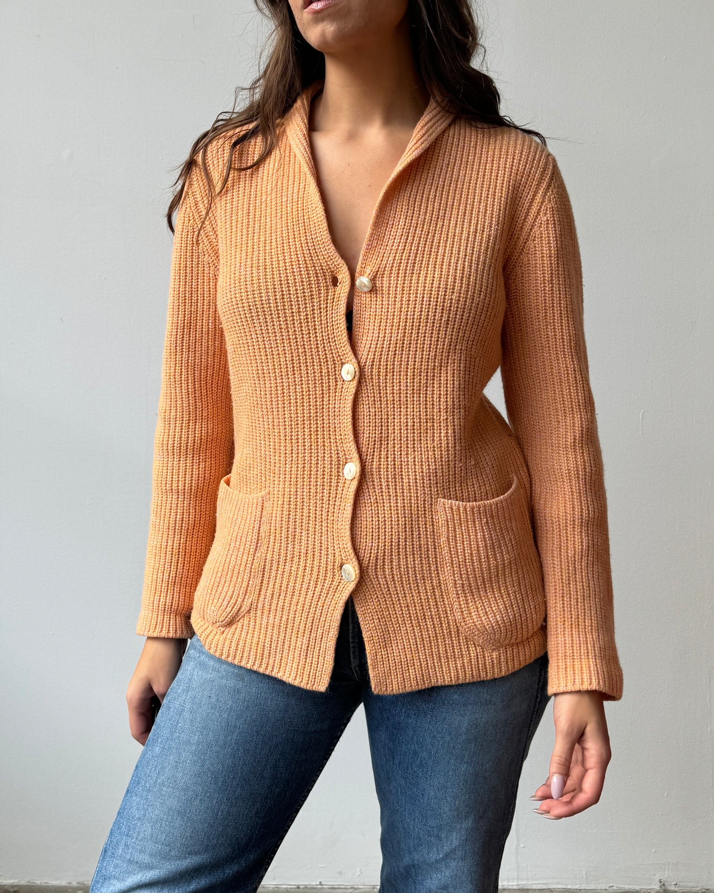 Orange Sorbet Knit Cardigan- M