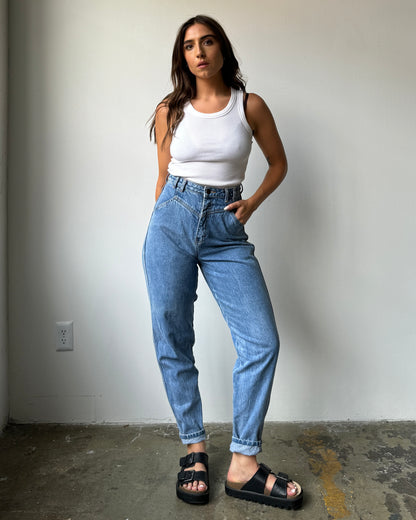 80's Western Yoke High Waisted Denim - 27"