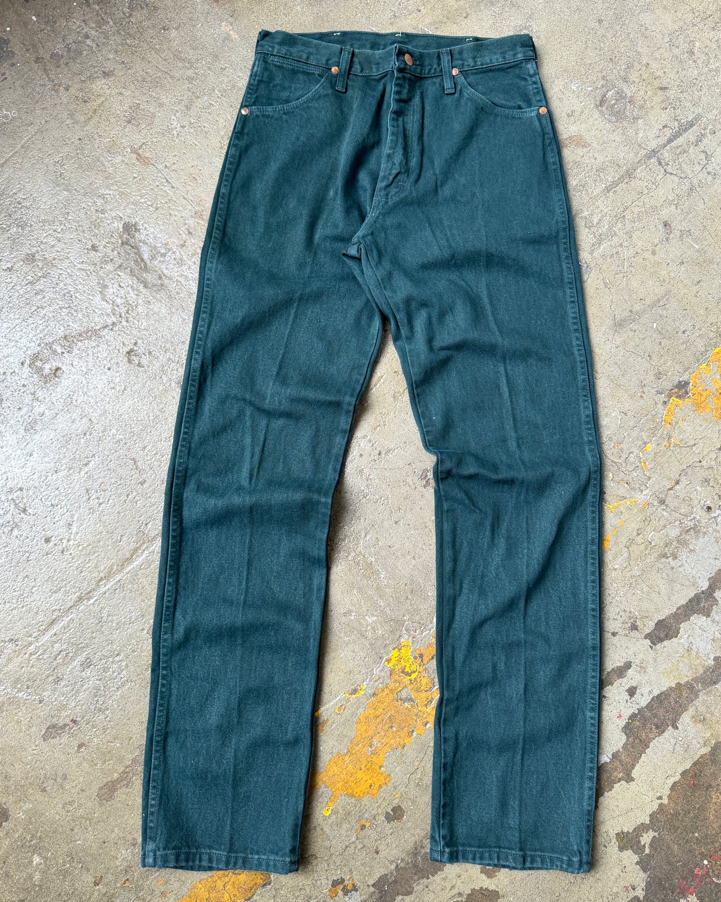 Wrangler Cowboy Cut Forest Green Denim - 31x34