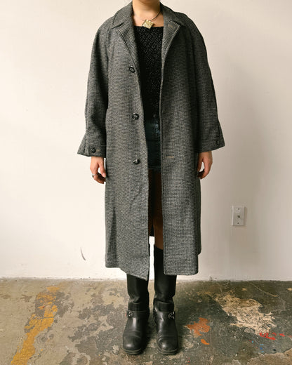 Blue Multicolor Wool Overcoat- S/M/L