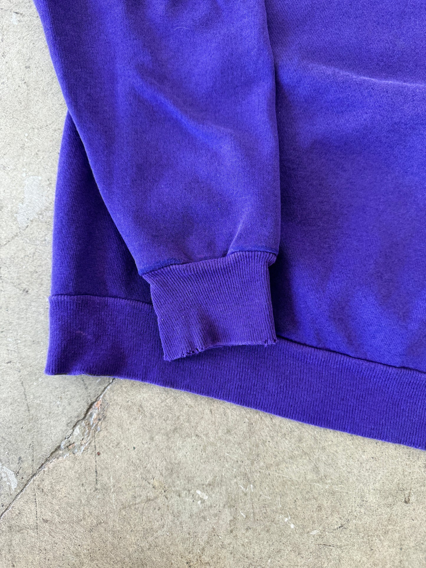 80’s Distressed Royal Purple Sweatshirt - M