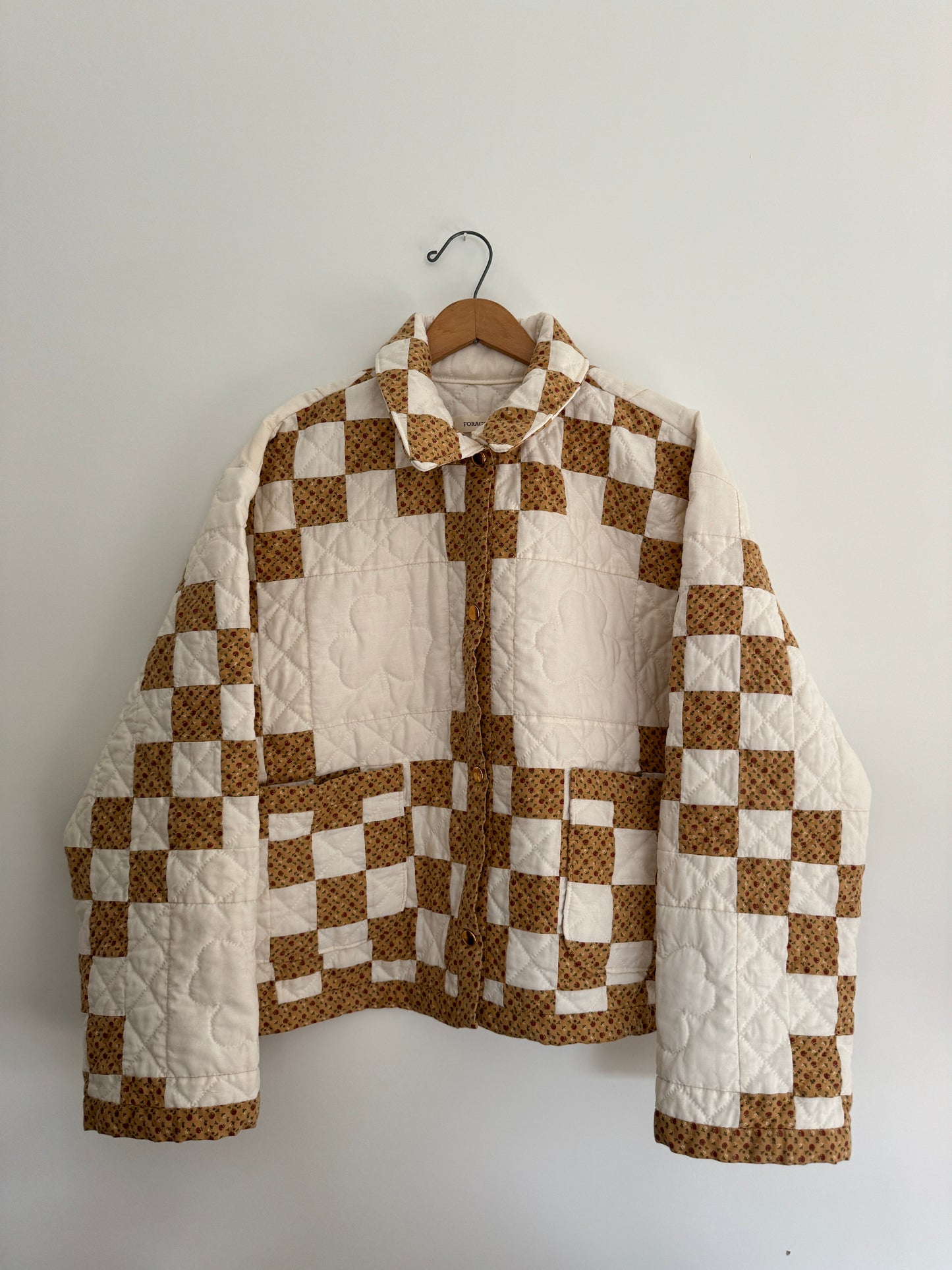 Handmade Neutrals Quilt Coat- S/M