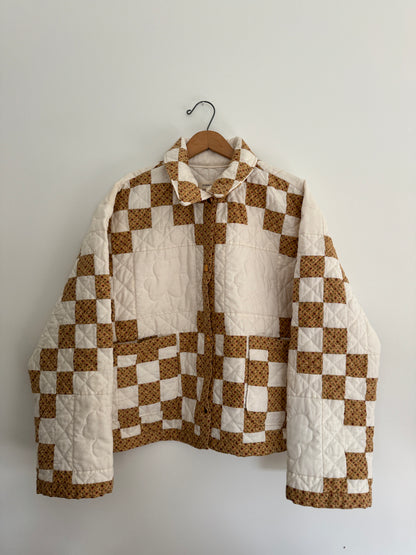 Handmade Neutrals Quilt Coat- S/M