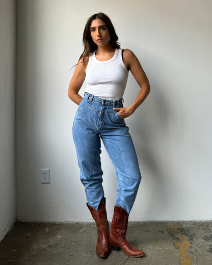 80's Western Yoke High Waisted Denim - 27"