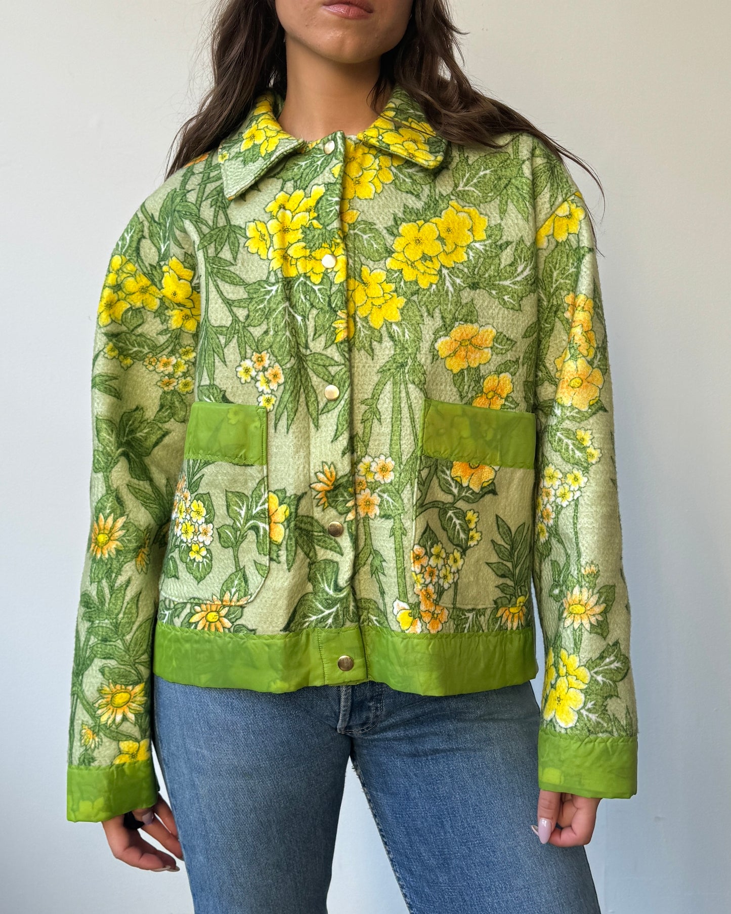 Handmade Daffodils Blanket Jacket - M