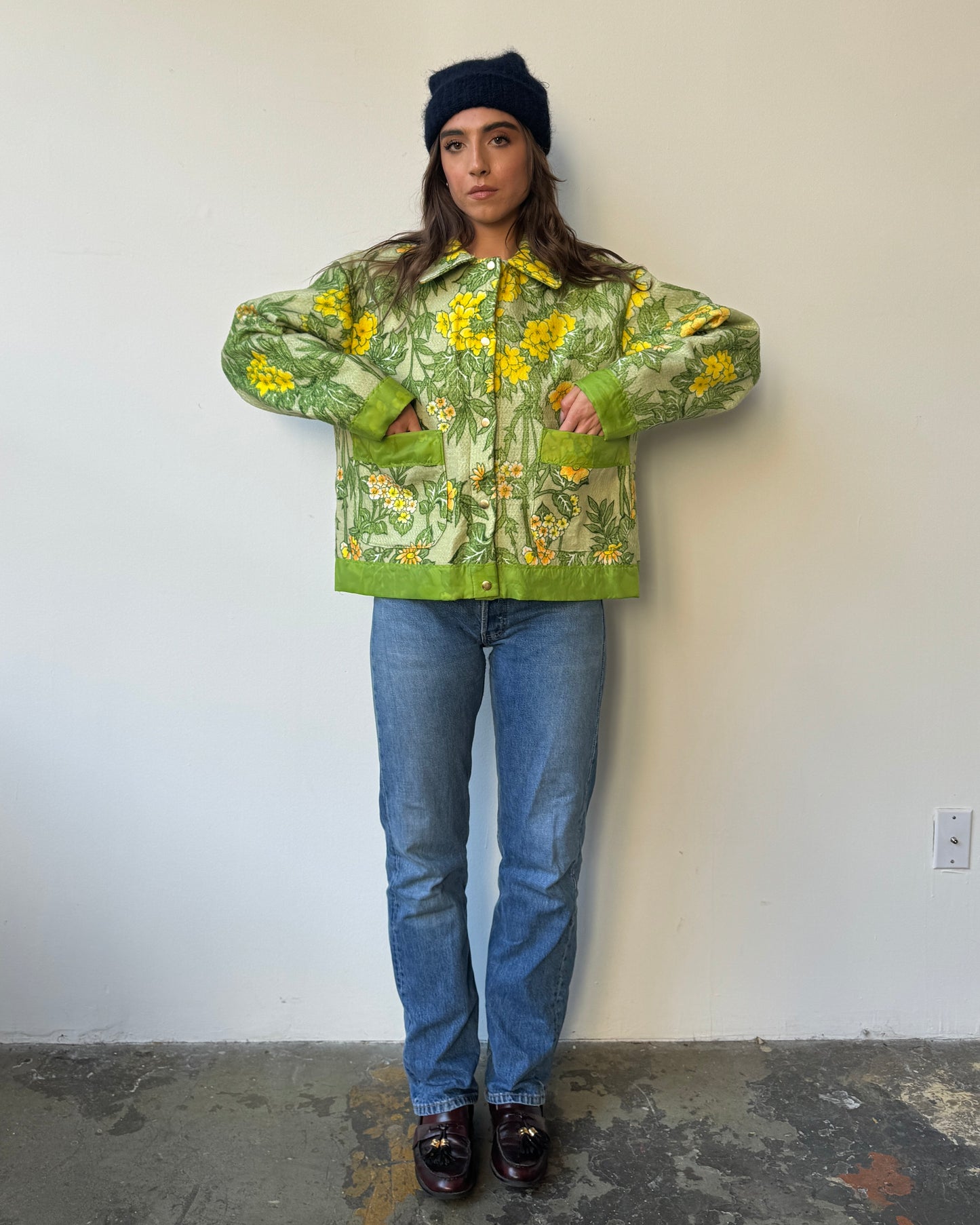 Handmade Daffodils Blanket Jacket - M