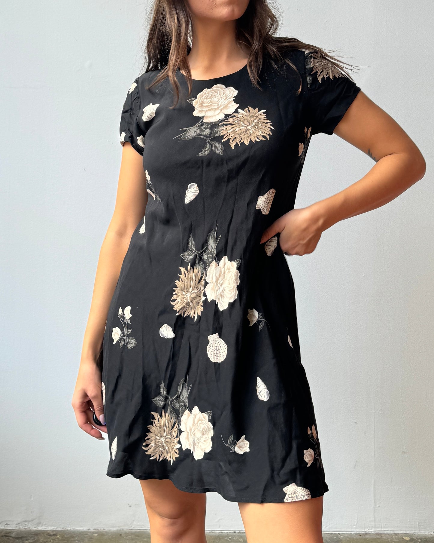 Flowers & Shells Swing Dress - S/M