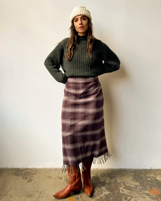 Lavender & Plum Blanket Hem Skirt - 12