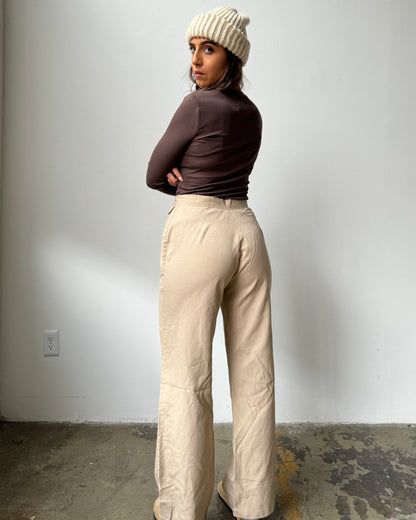 Neutral Highwaisted Wide Leg Pant- 6