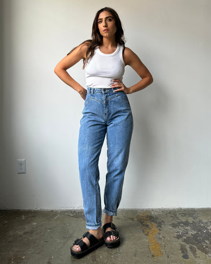 80's Western Yoke High Waisted Denim - 27"