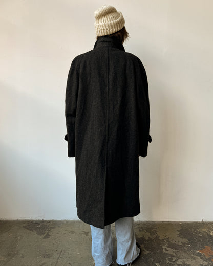 Charocal Textured Wool Overcoat- S/M/L/XL