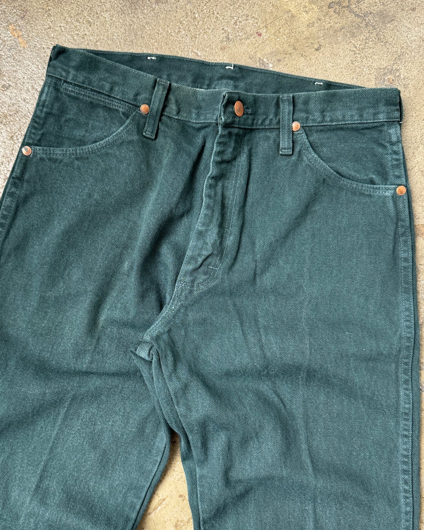 Wrangler Cowboy Cut Forest Green Denim - 31x34