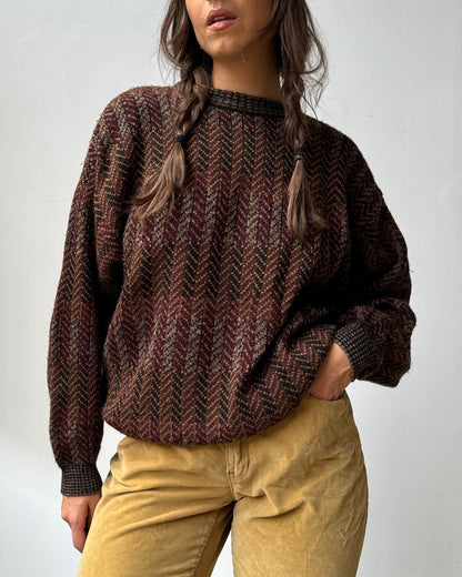 80's Multicolor Sweater -L