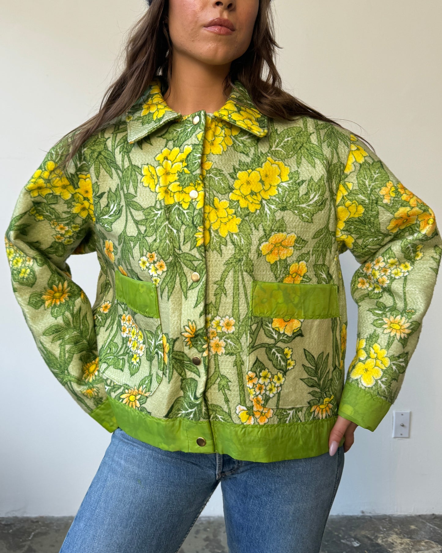 Handmade Daffodils Blanket Jacket - M