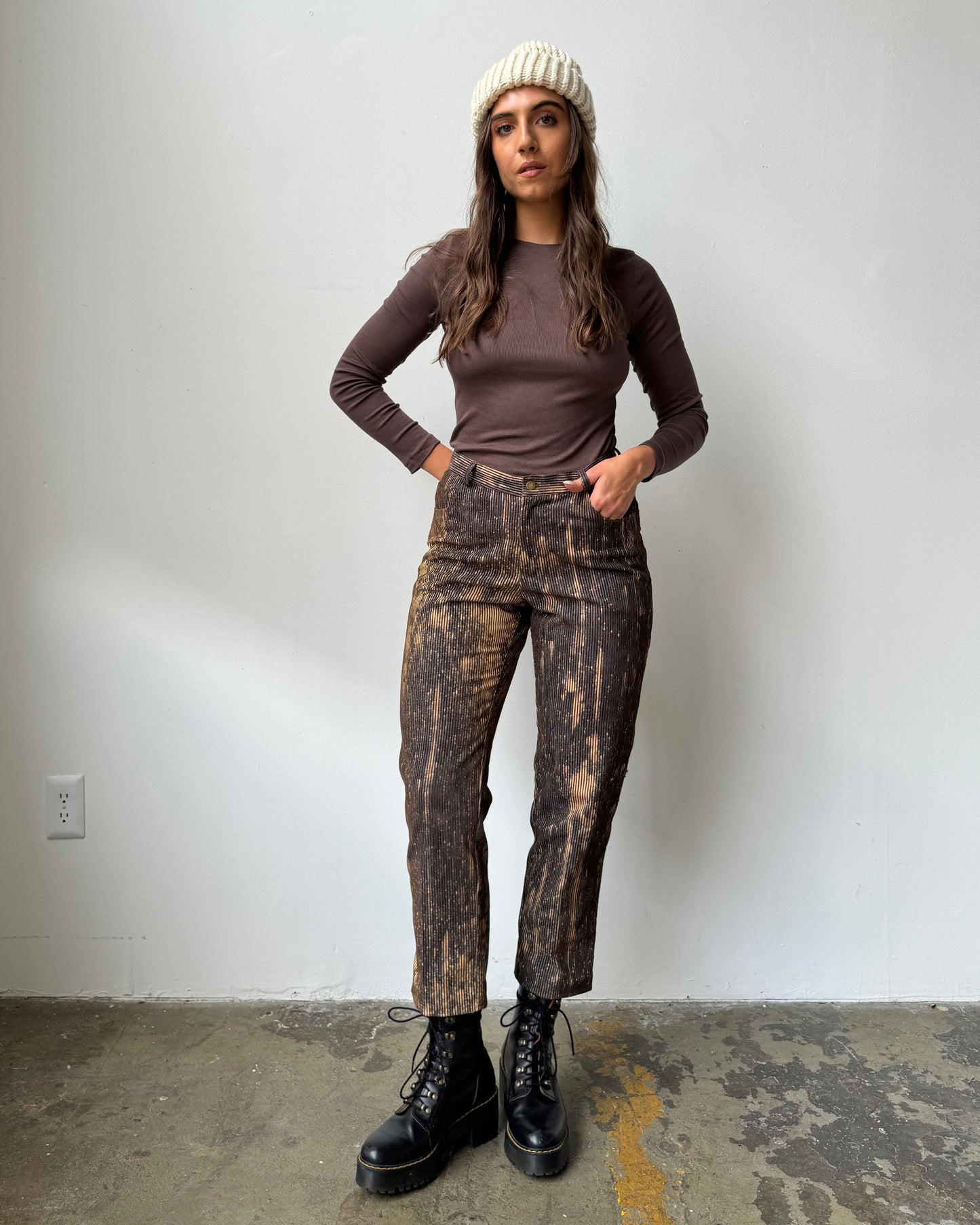 90's Distressed Corduroy Cropped Pant - 4/6