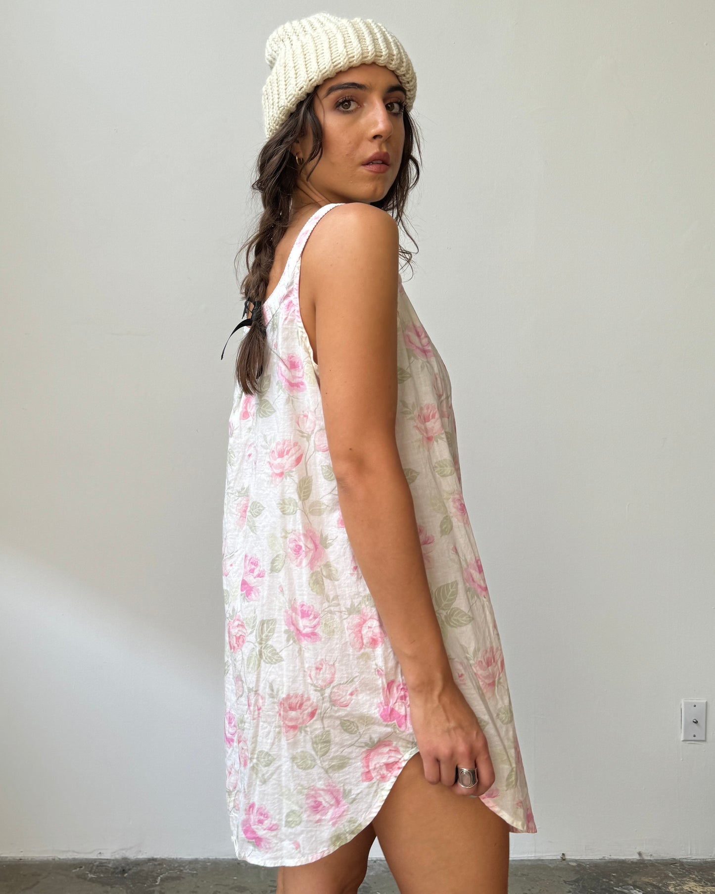 100% Cotton Floral Slip Dress - M/L