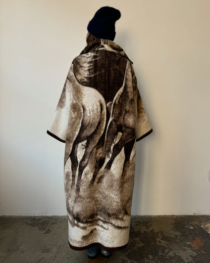 Handmade Horses Blanket Coat - OSFM