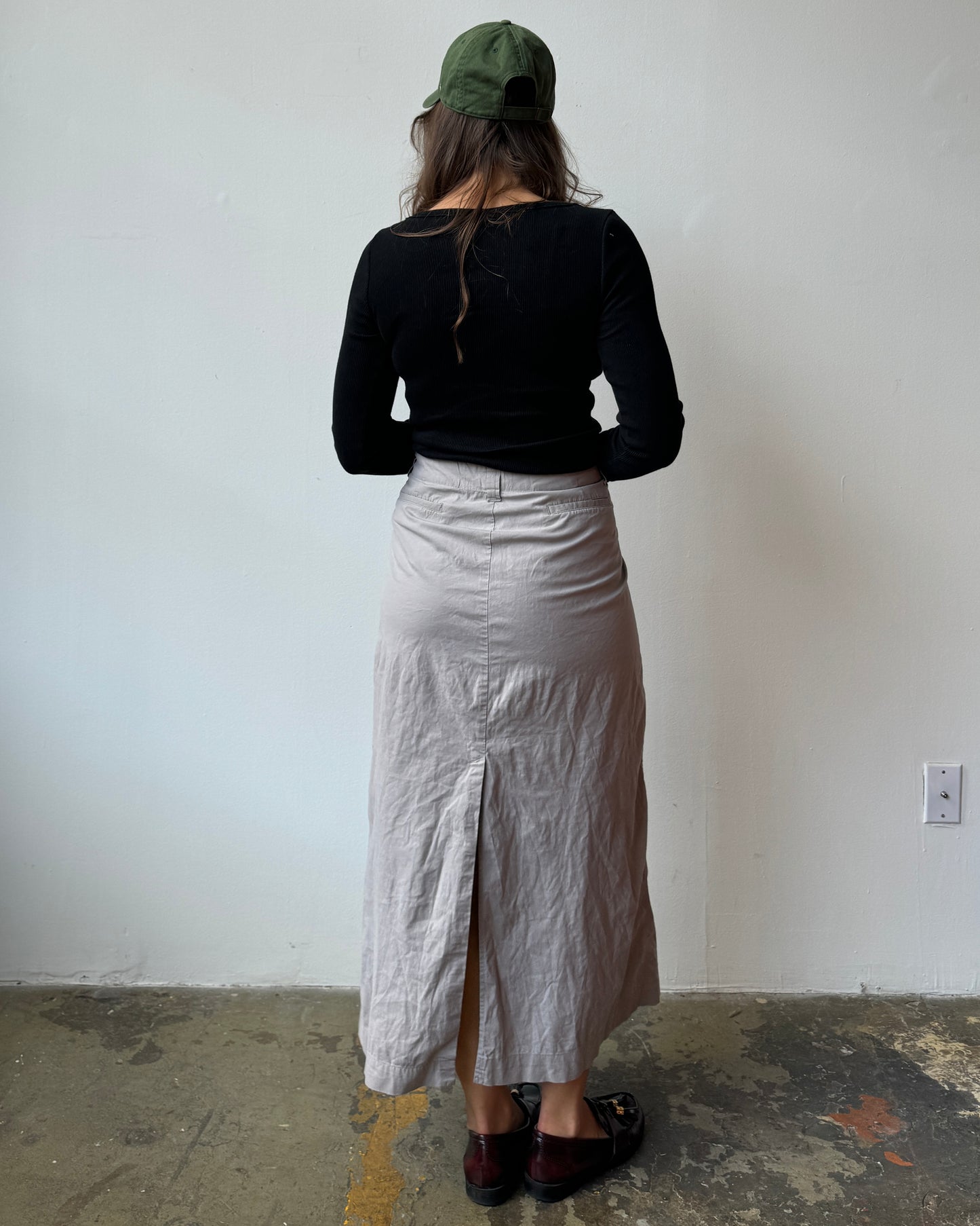 GAP Dove Grey Utility Maxi Skirt- 16