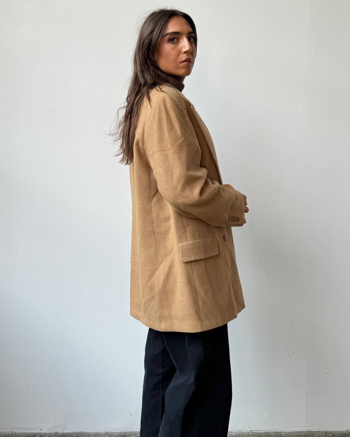 100% Camelhair Oversized Blazer-M/L/XL