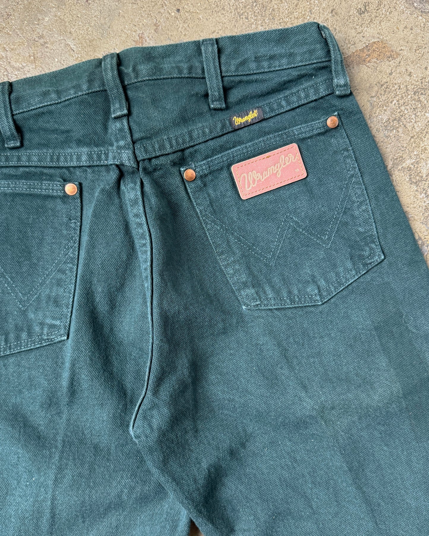 Wrangler Cowboy Cut Forest Green Denim - 31x34