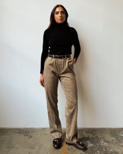 70's Neutral High Waist Slack - 8